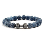 High Quality Stone Dumbbell Charm Bracelet