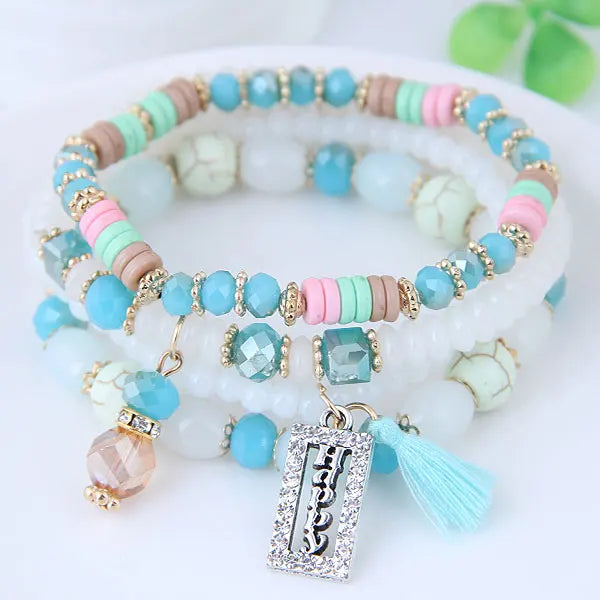 Bohemian Beads Crystal Charms Bracelets