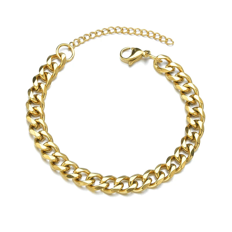 High Quality Curb Cuban Link Chain Bracelet