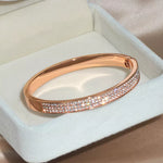 Elegant Classic Crystal Cuff Bangle