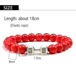 High Quality Stone Dumbbell Charm Bracelet