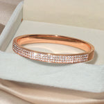 Elegant Classic Crystal Cuff Bangle