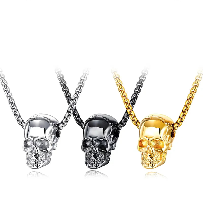 Gold-plated Skull Necklace