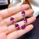 Purple Cubic Zircon Crystal Bracelet